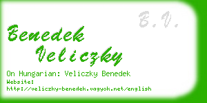 benedek veliczky business card